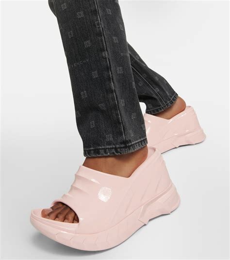 givenchy iridescent slides|givenchy marshmallow sandals.